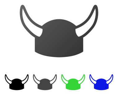 Boynuzlu miğfer daire degrade simgesi