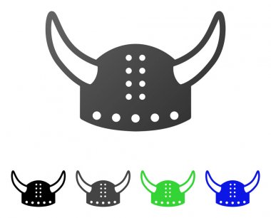 Boynuzlu miğfer daire degrade simgesi