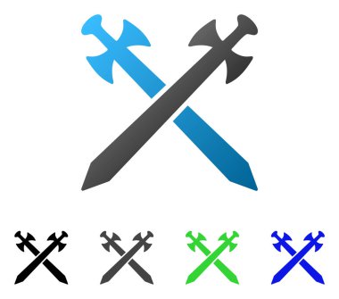 Ortaçağ kılıç daire degrade simgesi