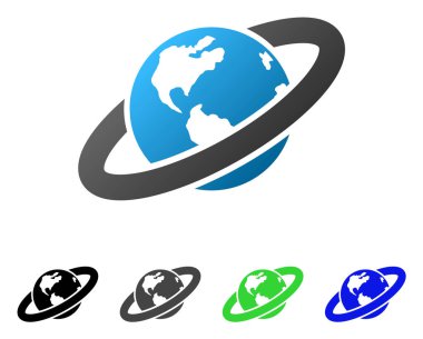 Halkalı gezegen daire degrade simgesi