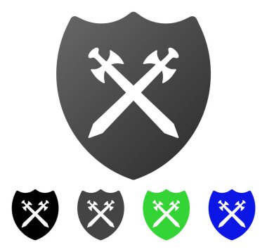 Güvenlik kalkan daire degrade simgesi