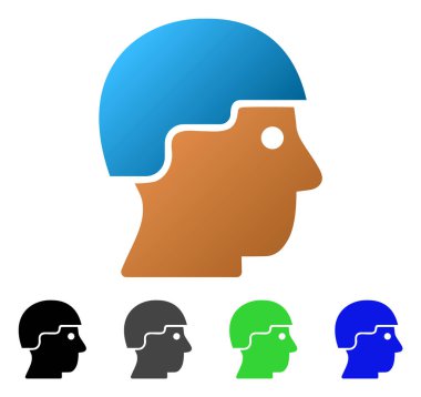 Asker kask daire degrade simgesi