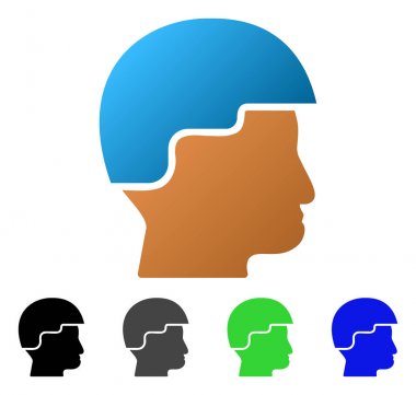 Asker kask daire degrade simgesi