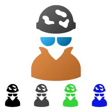 Benekli casus daire degrade simgesi