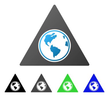 Terra üçgen daire degrade simgesi