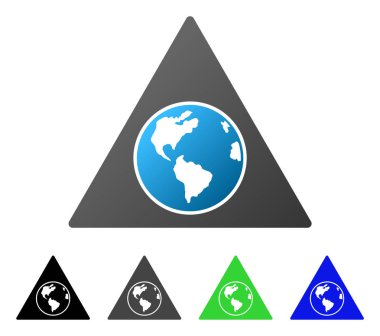 Terra üçgen daire degrade simgesi