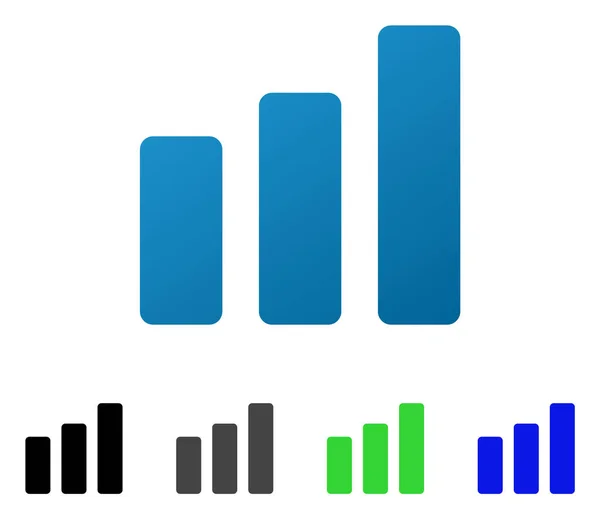 Bar Chart Increase Flat Gradient Icon — Stock Vector