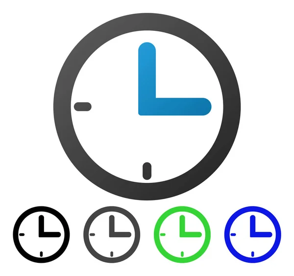 Часы плоской градиентной иконы — стоковый вектор