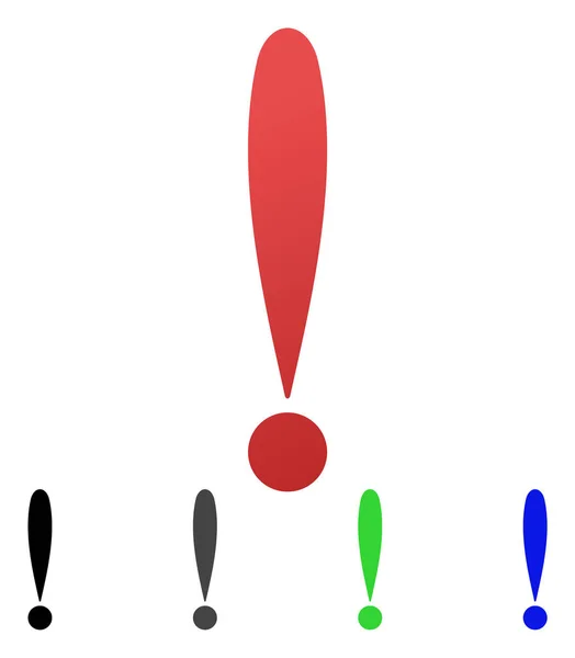 Icône de gradient plat de signe d'exclamation — Image vectorielle