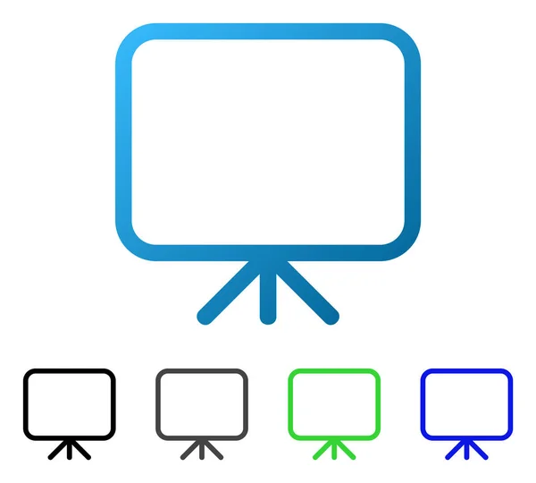 Ícone de gradiente plano de tela de apresentação — Vetor de Stock