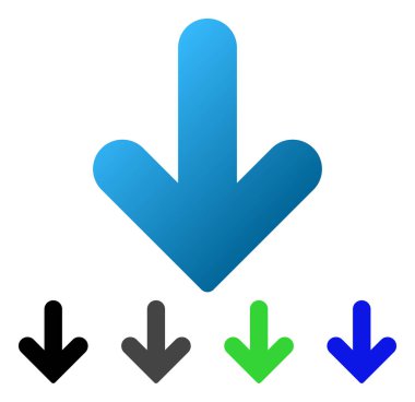 Daire degrade simgesi aşağı ok