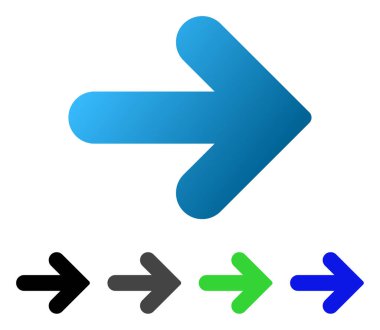 Daire degrade simgesini sağ ok