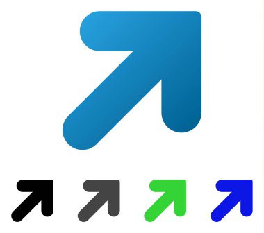 Sağ yukarı ok daire degrade simgesi