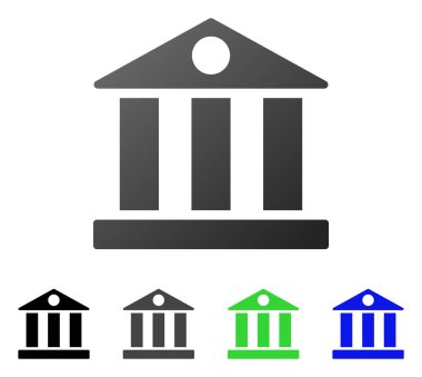 Daire degrade simgesi bina banka