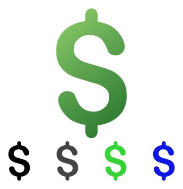 Doları daire degrade simgesi