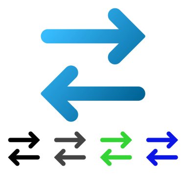 Yatay daire degrade simgesi ters çevir