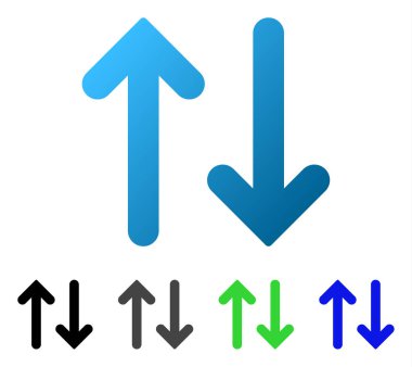 Dikey düz degrade simgesi ters çevir