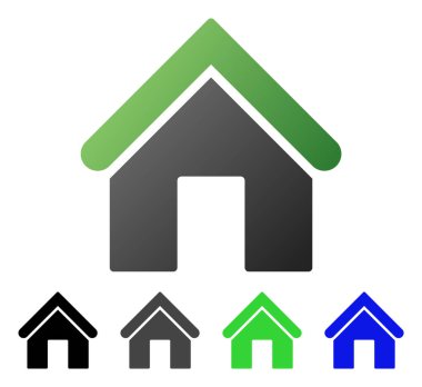 Ev daire degrade simgesini