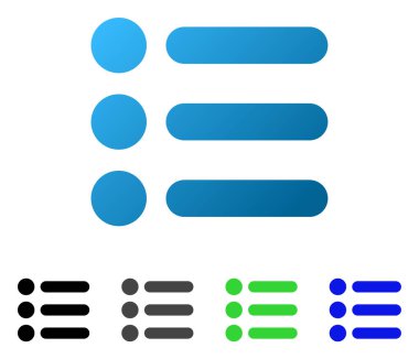 Öğeleri daire degrade simgesi