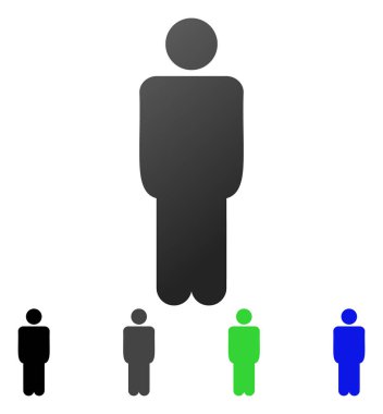 Adam düz degrade simgesi