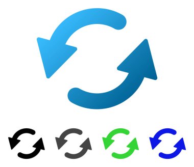 Saatin tersi yönde düz degrade kutsal kişilerin resmi Yenile