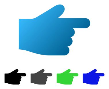 Sağ işaret parmağı daire degrade simgesi