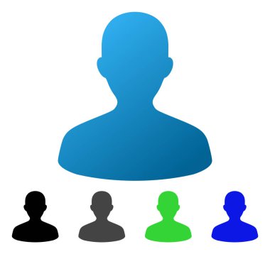 Kullanıcı düz degrade simgesi