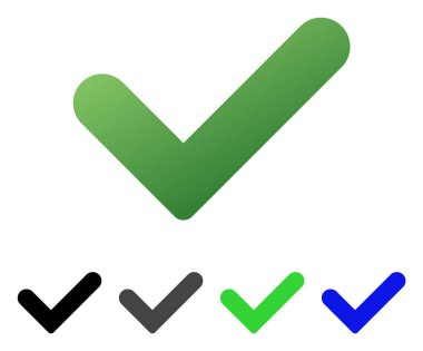 Evet düz degrade simgesi