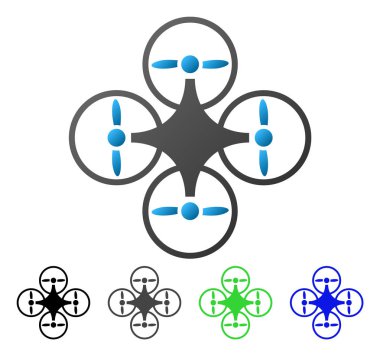 Hava helikopter daire degrade simgesi