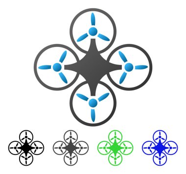 Hava uçak daire degrade simgesi