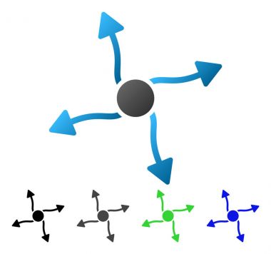 Eğri genişletin okları daire degrade simgesi