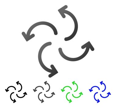 Degrade simgesi Siklon oklar düz