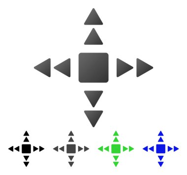 Yön üçgenler daire degrade simgesi