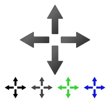 Genişletin okları daire degrade simgesi