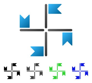 Daire degrade simgesi bayraklar