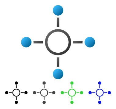 Radyal yapısı düz degrade simgesi