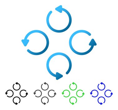 Döndürme daire degrade simgesi