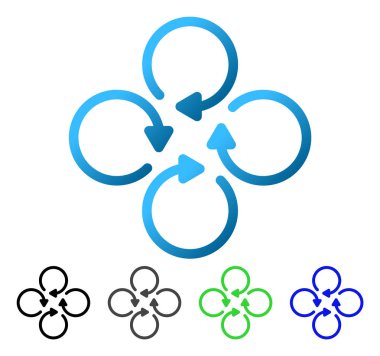 Döndürme daire degrade simgesi