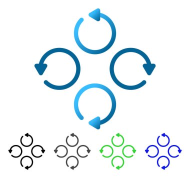 Döndürme daire degrade simgesi