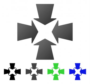 Daraltma okları daire degrade simgesi