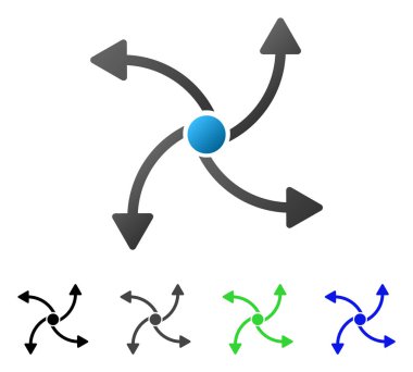 Yön girdap daire degrade simgesi