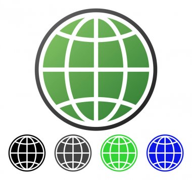 Küre daire degrade simgesi