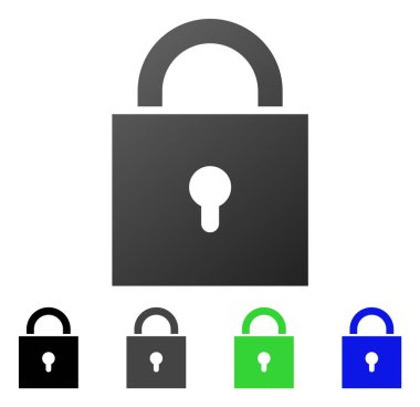 Kilit daire degrade simgesi