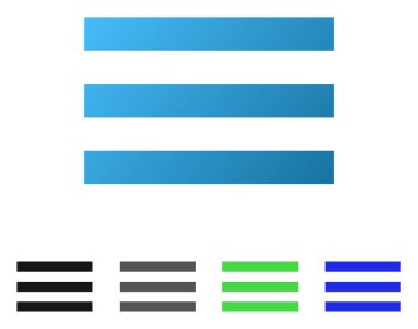 Menü hatları daire degrade simgesi