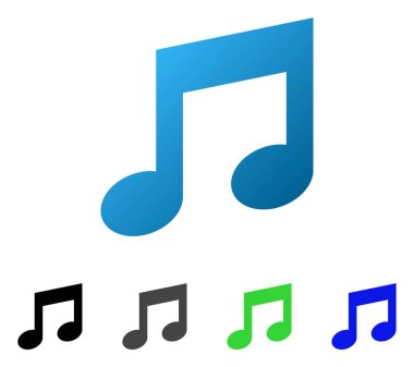 Müzik notlar daire degrade simgesi