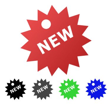 Yeni etiket daire degrade simgesi