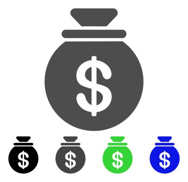 Nakit hasat çuval düz simgesi