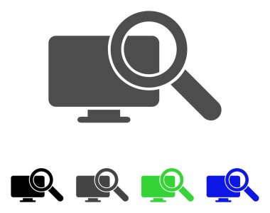 Arama bilgisayar düz simgesi