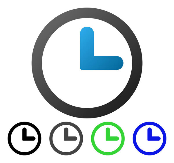 Clock Flat Gradient Icon
