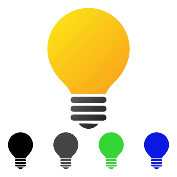 Electric Bulb Flat Gradient Icon — Stock Vector